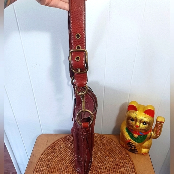 Coach Y2K Red Leather Shoulder Bag - Picture 5 of 9